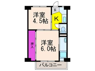 ビレッジハウス西町3号棟の物件間取画像